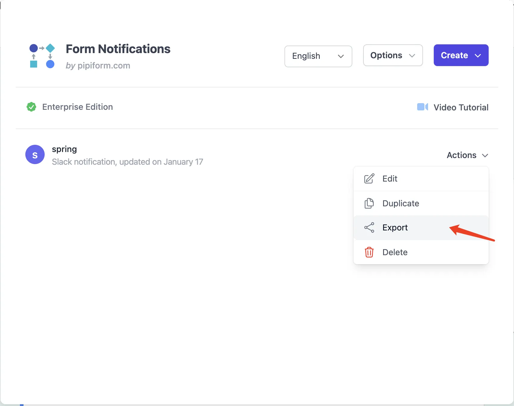 Export Google Form Rules