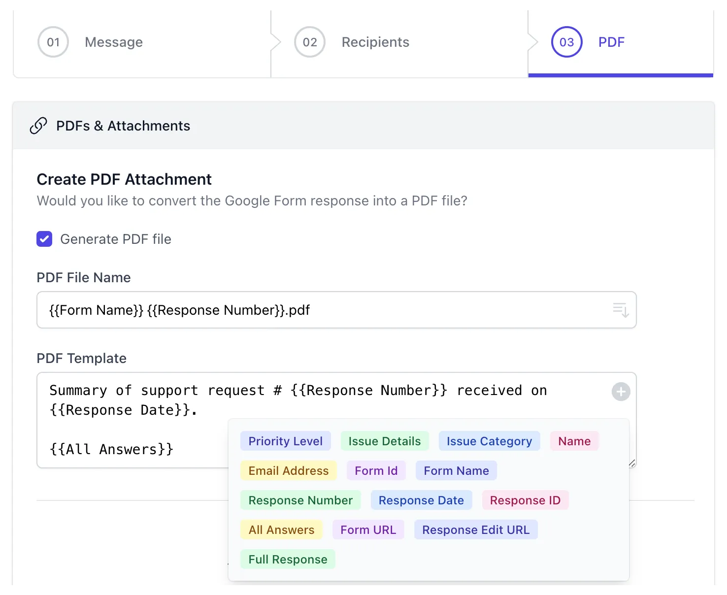 Custom PDF File Name