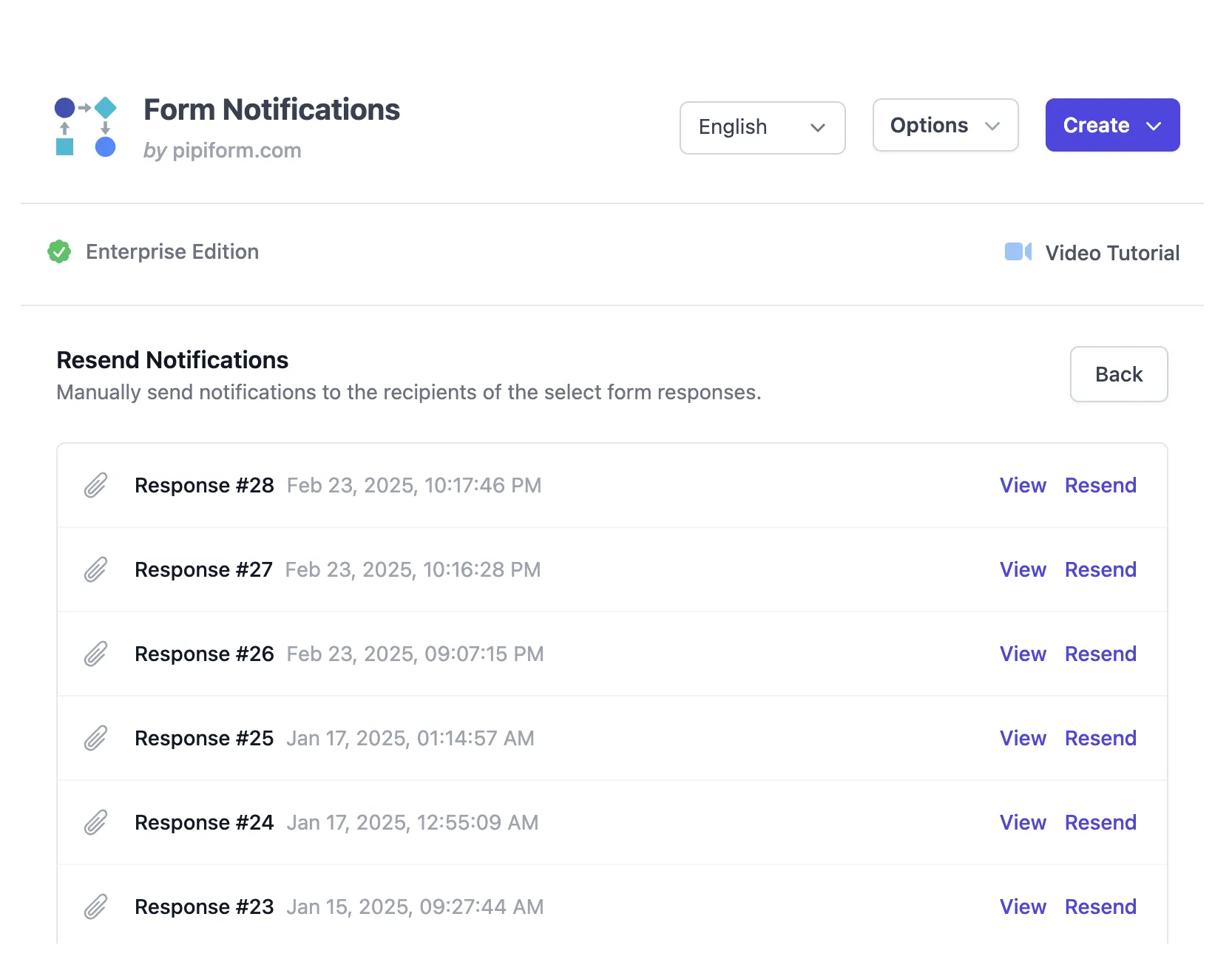Resend Form Responses