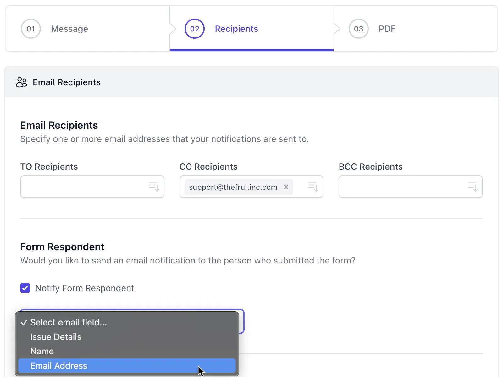 Envoyer un email à la personne qui a rempli le formulaire Google